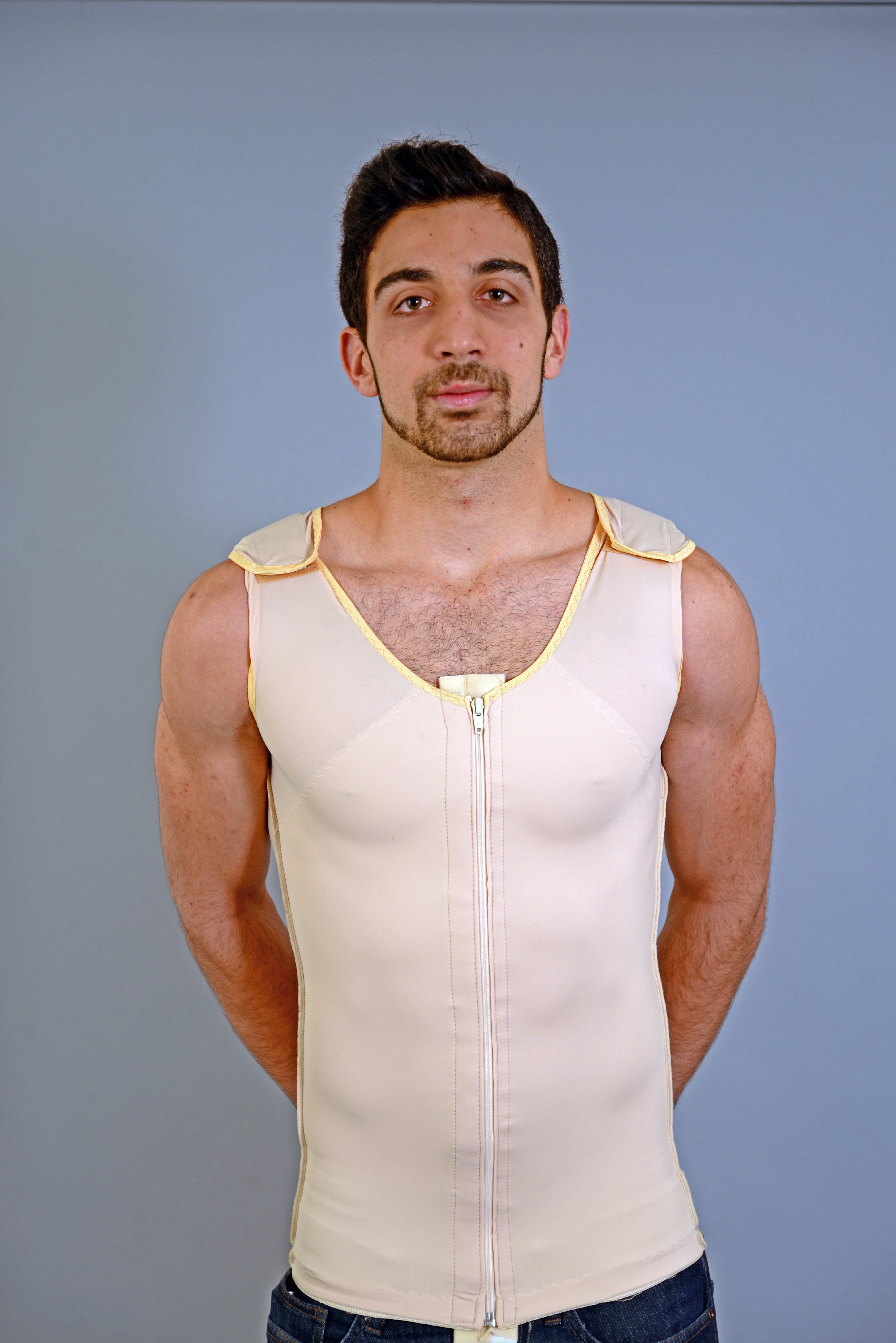 Zippered Male Gynecomastia Vest