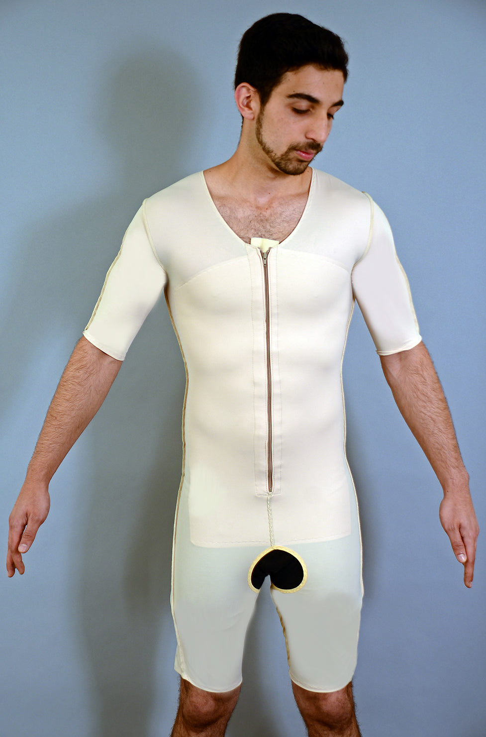 Male Full Body Garment with Sleeve Above Knee
